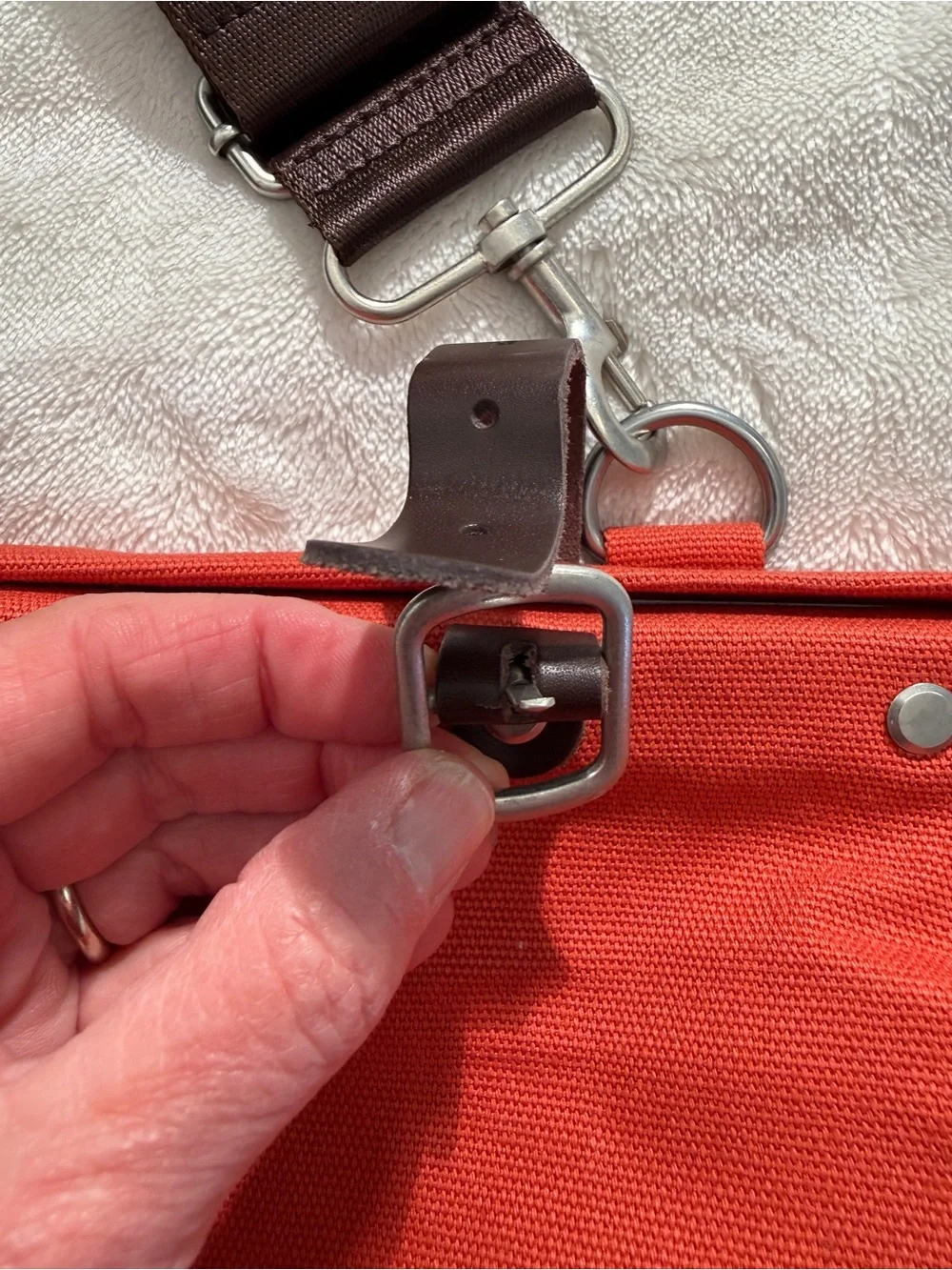 Line of Trade Large Canvas Weekender Bag Orange Travel Duffel Doctor Frame 20
